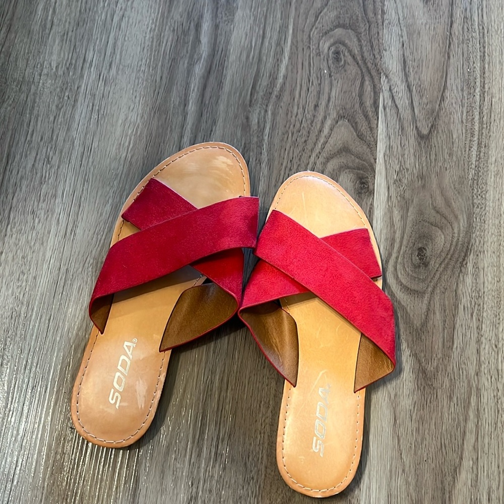 Red sandals
